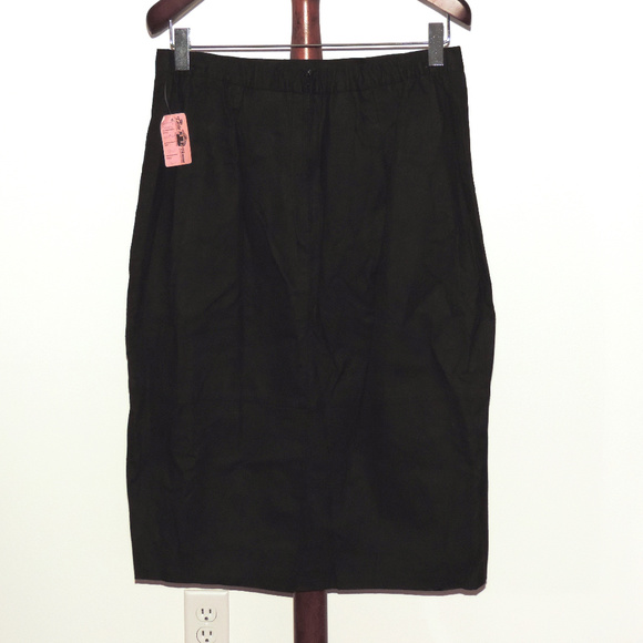 Black Gray Suedemark midi skirt - Picture 5 of 5